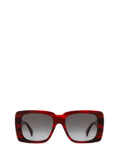 Max Mara Square Frame Sunglasses In Red