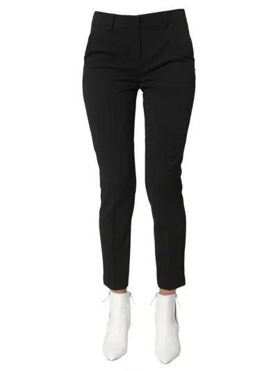 Max Mara Straight Leg Cropped Trousers In Black