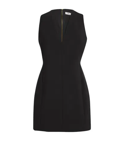 Max Mara Stretch-virgin Wool Mini Dress In Black