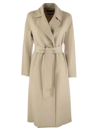 Max Mara Studio Belted Mid In Beige