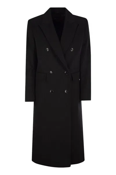 Max Mara Studio Corolla - Virgin Wool Coat In Black