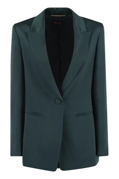 Max Mara Studio Ebert - Blazer In Raso Enver In Green