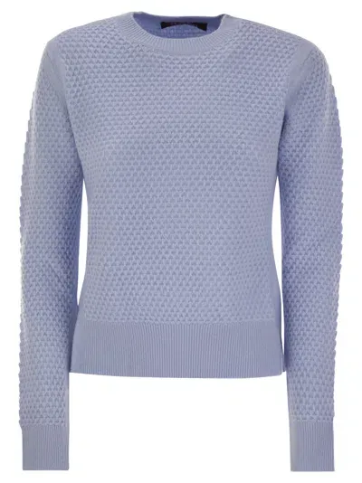 Max Mara Studio Ellade Cashmere Yarn Sweater In Blue