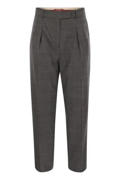 Max Mara Studio Guelfi - Carrot Trousers In Wool Blend In Grey