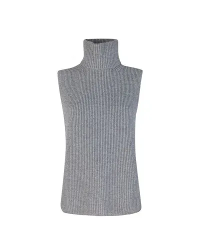 Max Mara Studio High Neck Sleeveless Vest In 008