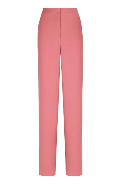 Max Mara Studio Medusa Wide Leg Trousers In Pink