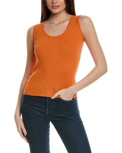 Max Mara Studio Ribbed Tank Top In Orange