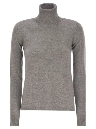 Max Mara Studio Sestri Cashmere Turtleneck Sweater In Gray