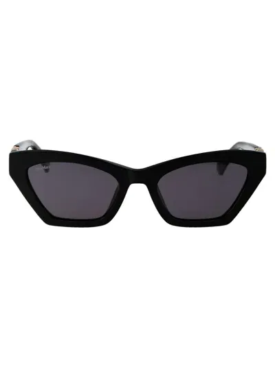 Max Mara Sunglasses In 01a Nero Lucido/fumo