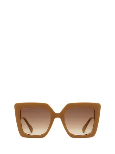 Max Mara Sunglasses In Matte Light Brown