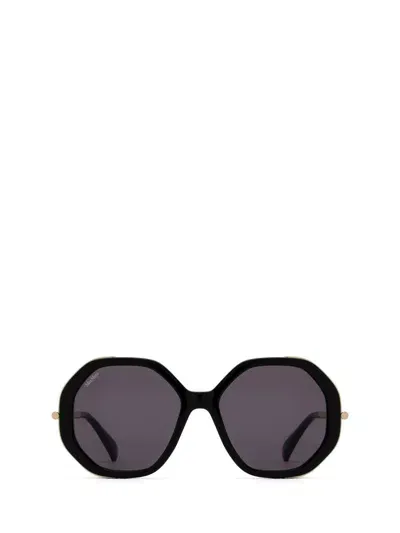 Max Mara Sunglasses In Shiny Black