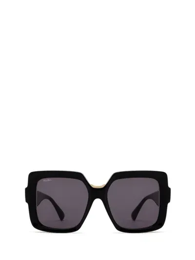 Max Mara Sunglasses In Shiny Black