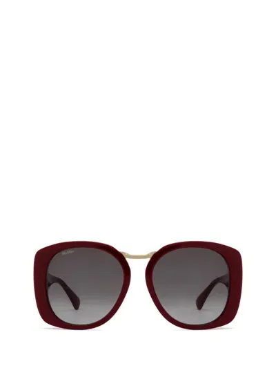 Max Mara Sunglasses In Shiny Bordeaux