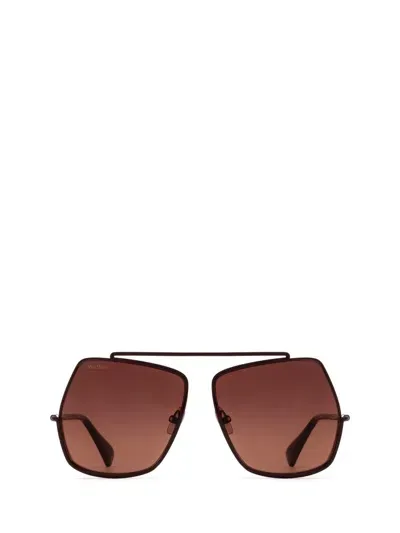 Max Mara Sunglasses In Shiny Bordeaux