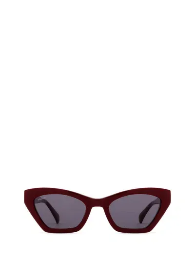 Max Mara Sunglasses In Shiny Dark Red