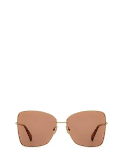 Max Mara Sunglasses In Shiny Pale Gold