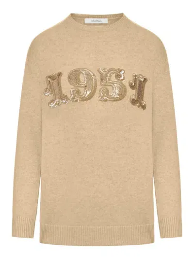 Max Mara Sweater In Nude & Neutrals