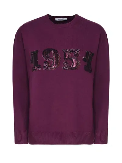 Max Mara Sweaters In Dark Violet