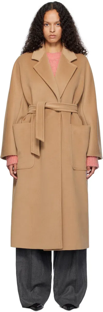 Max Mara Tan Locri Coat In 001 Camel