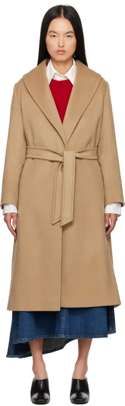 Max Mara Tan Loriana Coat In 006 Camel