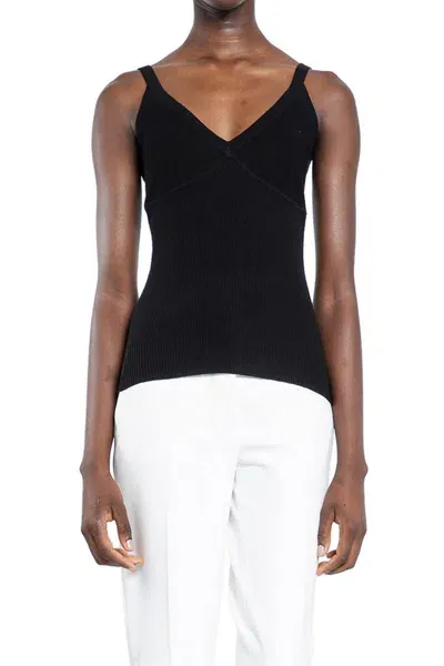 Max Mara Tank Tops In Black