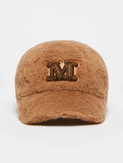 Max Mara Teddy Fabric Hat In Brown