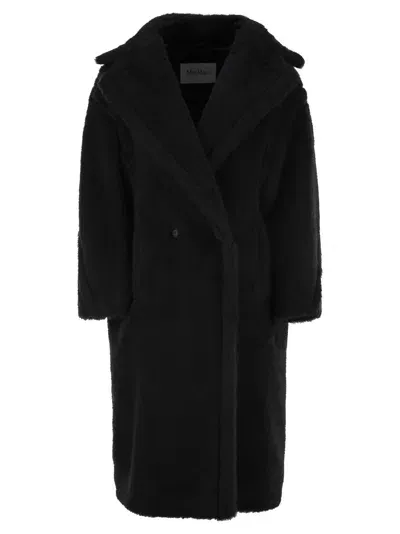 Max Mara Tedgirl - Teddy Bear Icon Coat In Alpaca And Wool In Black