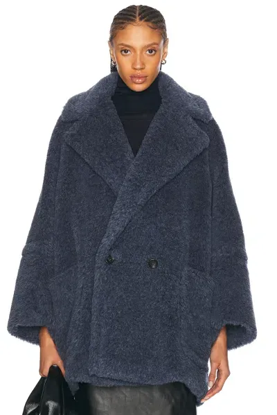 Max Mara Tedgirl1 Coat In Blue Jeans