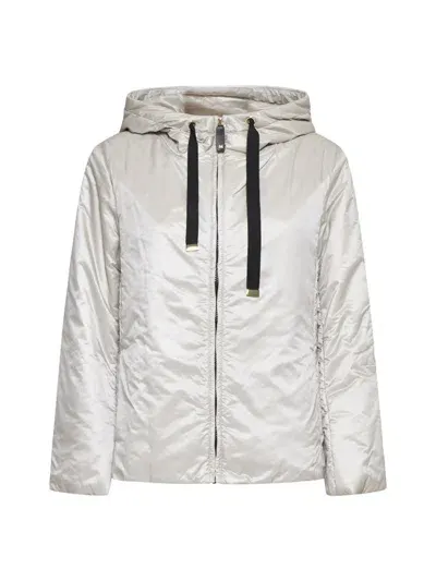 Max Mara The Cube Travel Jacket In Tela Tecnica Antigoccia In Ice