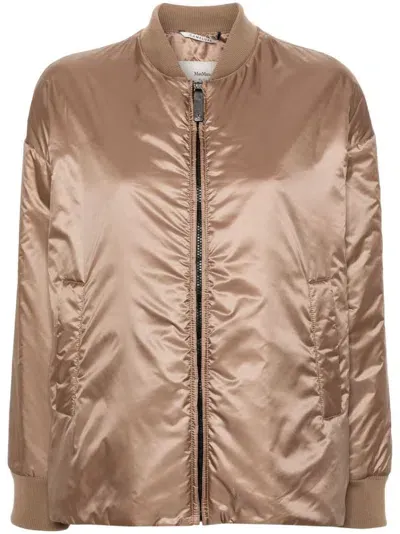 Max Mara The Cube Danish Bomber Jacket In Neutrals