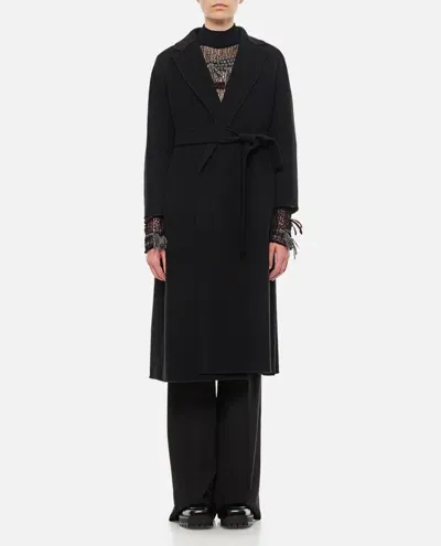 Max Mara The Cube Esturia Coat In Nero