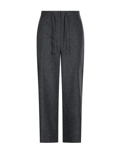 Max Mara The Cube Floria Drawstring Wide Leg Pants In Grigio