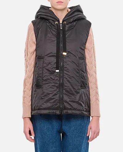 Max Mara The Cube Greengo Sleeveless Down Jacket In Black