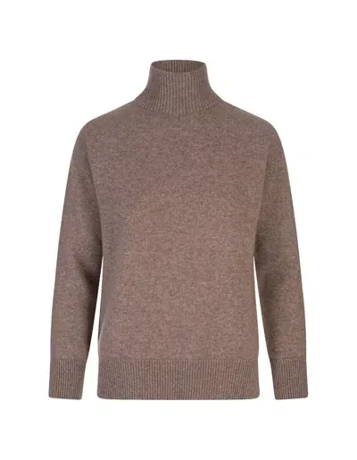 Max Mara The Cube High Neck Long-sleeved Jumper In Tortora