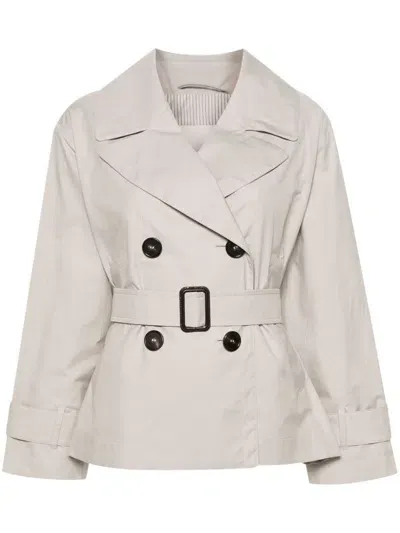 Max Mara The Cube Jtrench Short Trench Coat In Neutrals