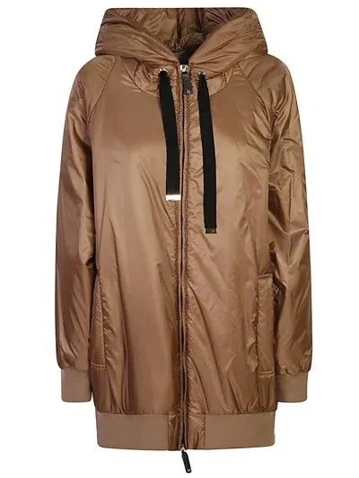 Max Mara The Cube Max Mara Piumino Greenma Con Zip In Caramel