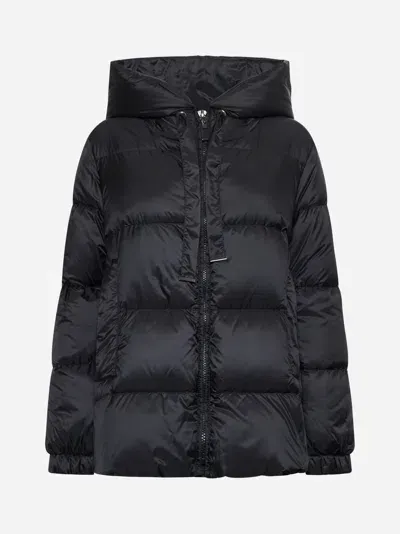 Max Mara The Cube Seia Quilted Nylon Short Down Jacket In Black