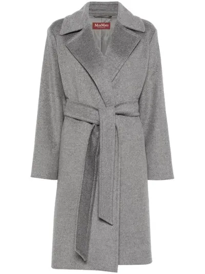 Max Mara Pazzo Coat In Grey