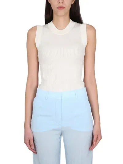 Max Mara Cotton Tank Top In White