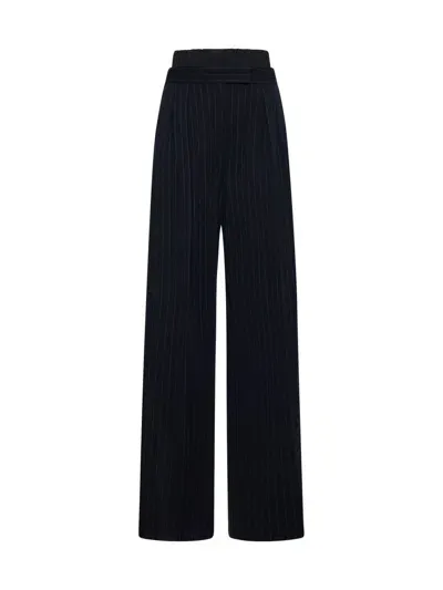 Max Mara Trousers In Blu Marino