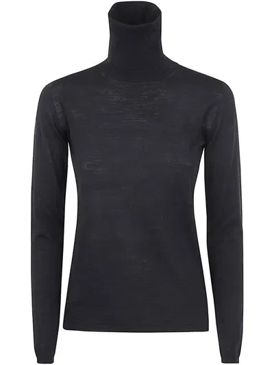 Max Mara Turtle Neck Greeting Clothing In Black