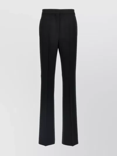 Max Mara Pressed-crease Tailored-cut Trousers In Black