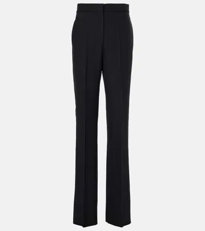 Max Mara Uccio Virgin Wool Slim Pants In Black