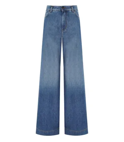 Max Mara Vega Light Blue Wide Leg Jeans