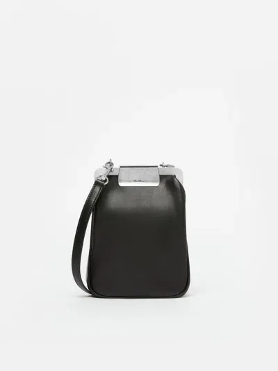 Max Mara Vertical Leather Shoulder Bag, Small In Black