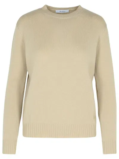 Max Mara Viglio Beige Cashmere Sweater In Cream