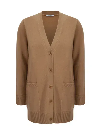 Max Mara Villar Cardigan In Camel