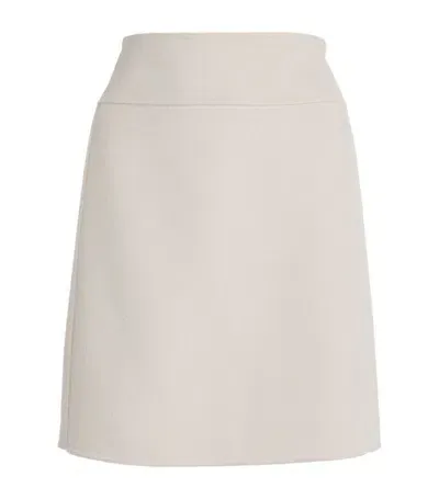 Max Mara Virgin Wool Mini Skirt In Light Grey