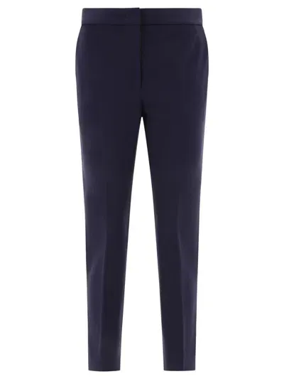 Max Mara Viscose Jersey Trousers In Blue