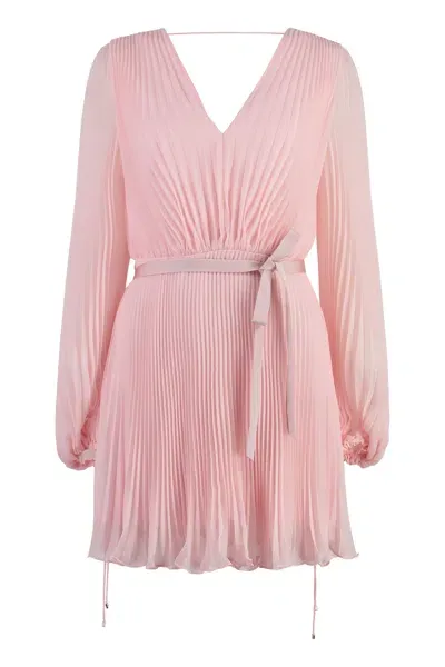 Max Mara Visita Chiffon Dress In Pink